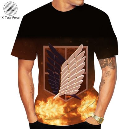 Camiseta Unisex Full Print anime Shingeki no Kyojin