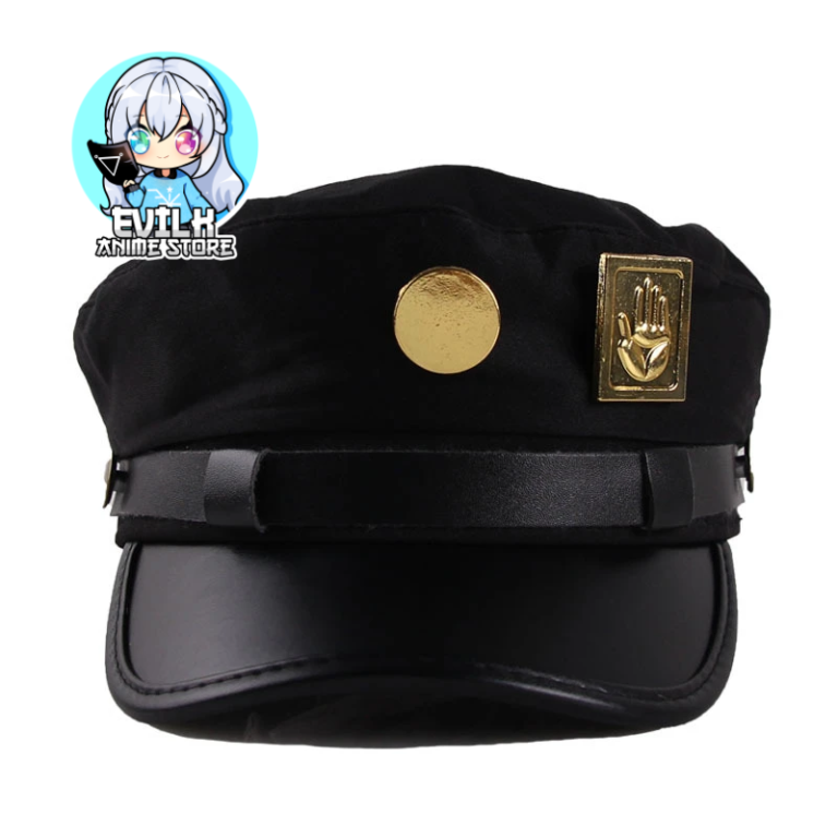 Gorra Cosplay De Jotaro Kujo – Sombrero De Béisbol Resistente Con Detalles En PU Y Broches Metálicos, Talla Única Para Adultos